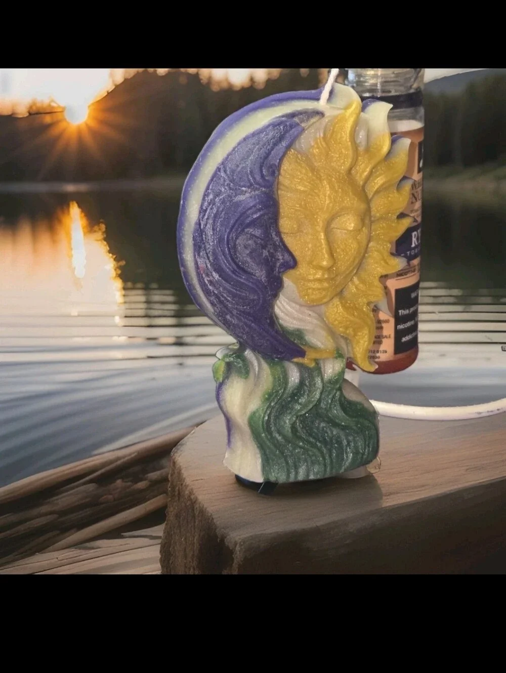 The Sun & Moon In Love Candle